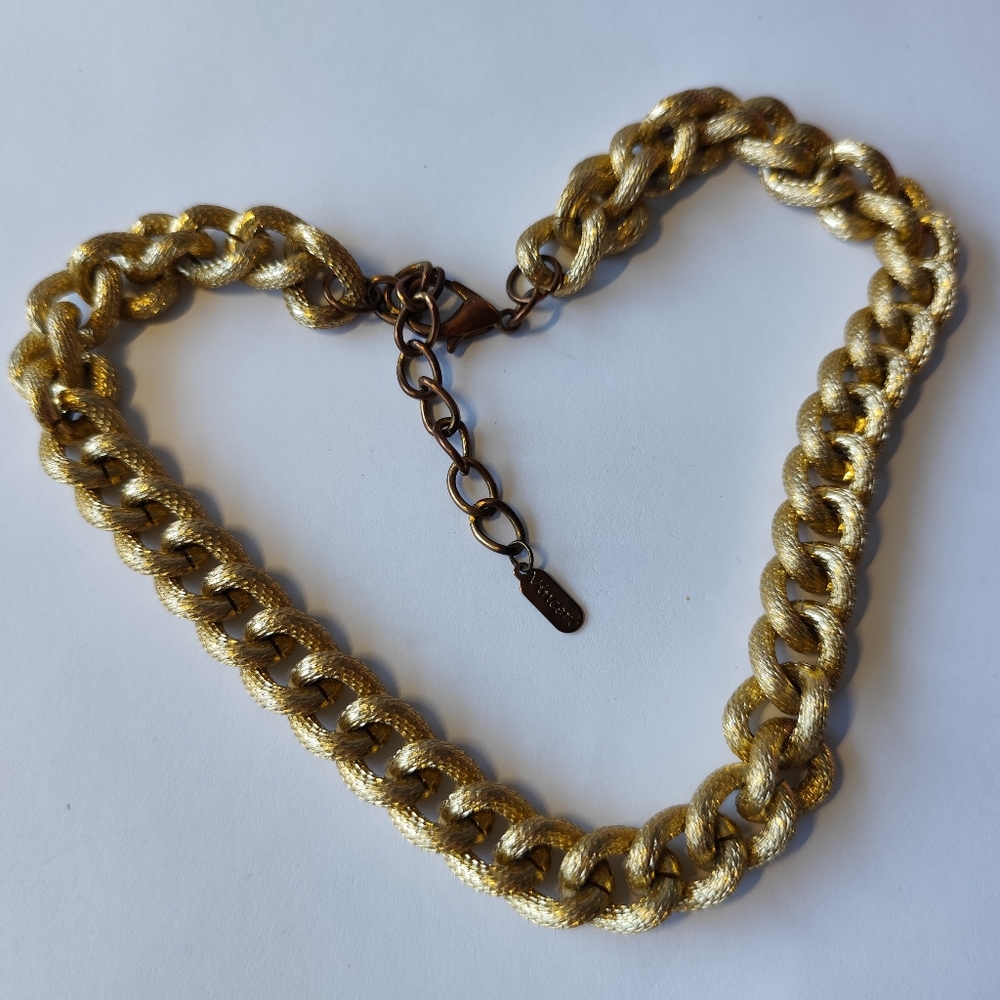 Vincero Gold Tone Chain Link Choker Necklace